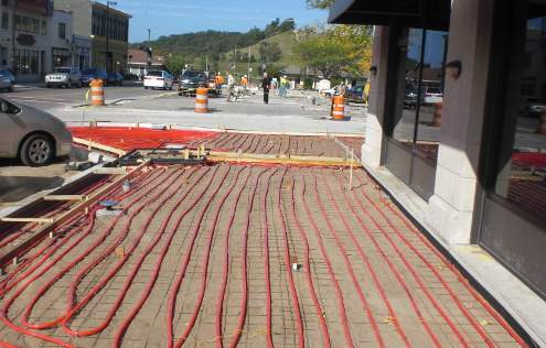 hydronic heated sidewalk Grand Haven, Michigan